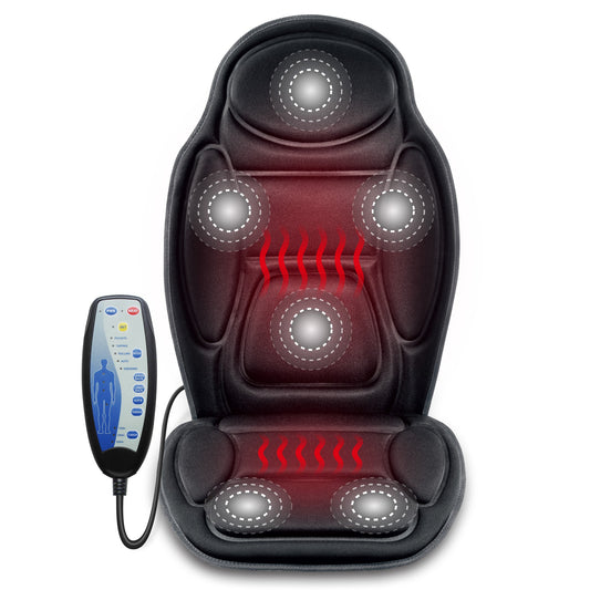 Vibration Massage Seat Cushion - Back Massager with Heat