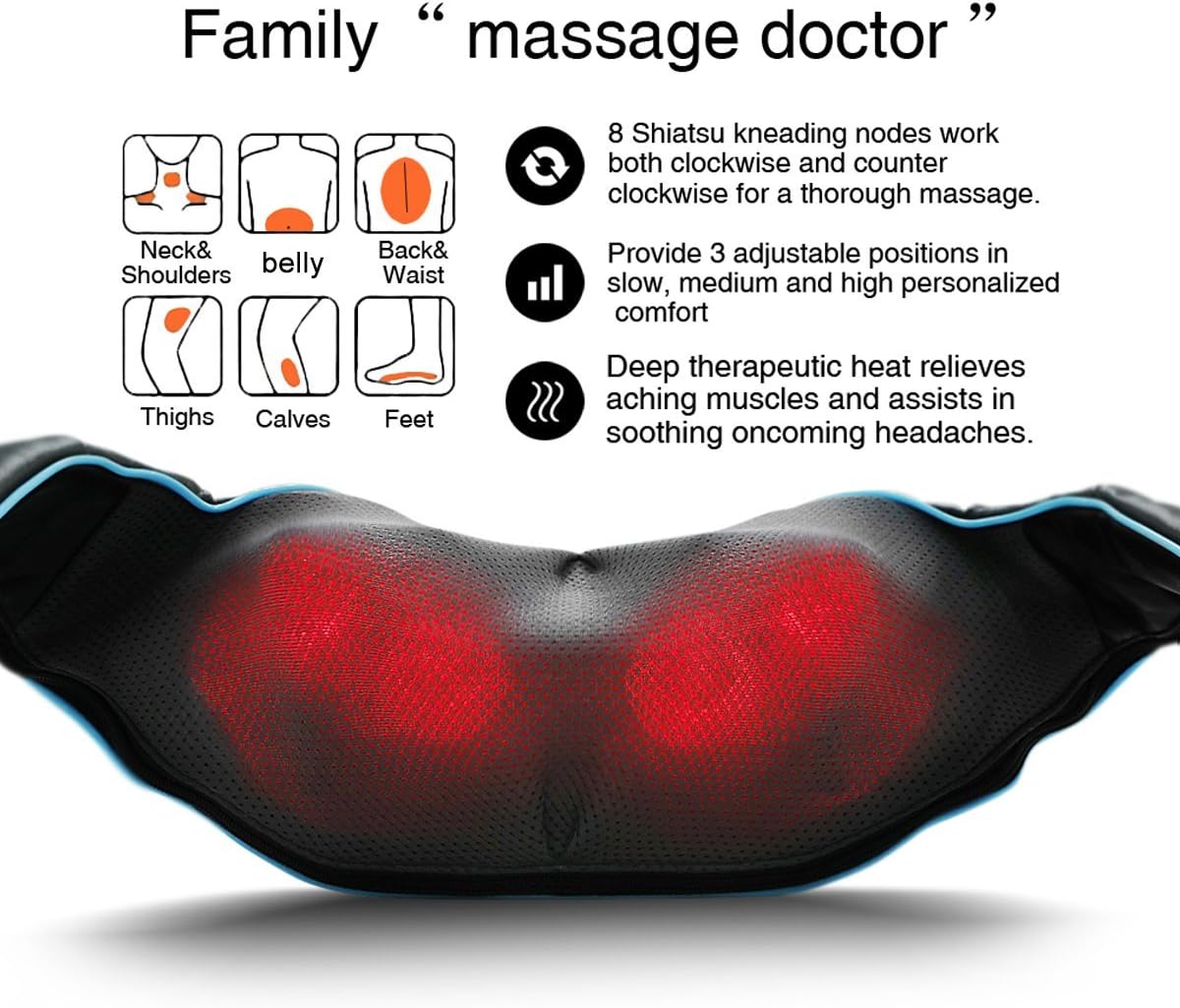 Shiatsu Back, Shoulder, and Neck Massager