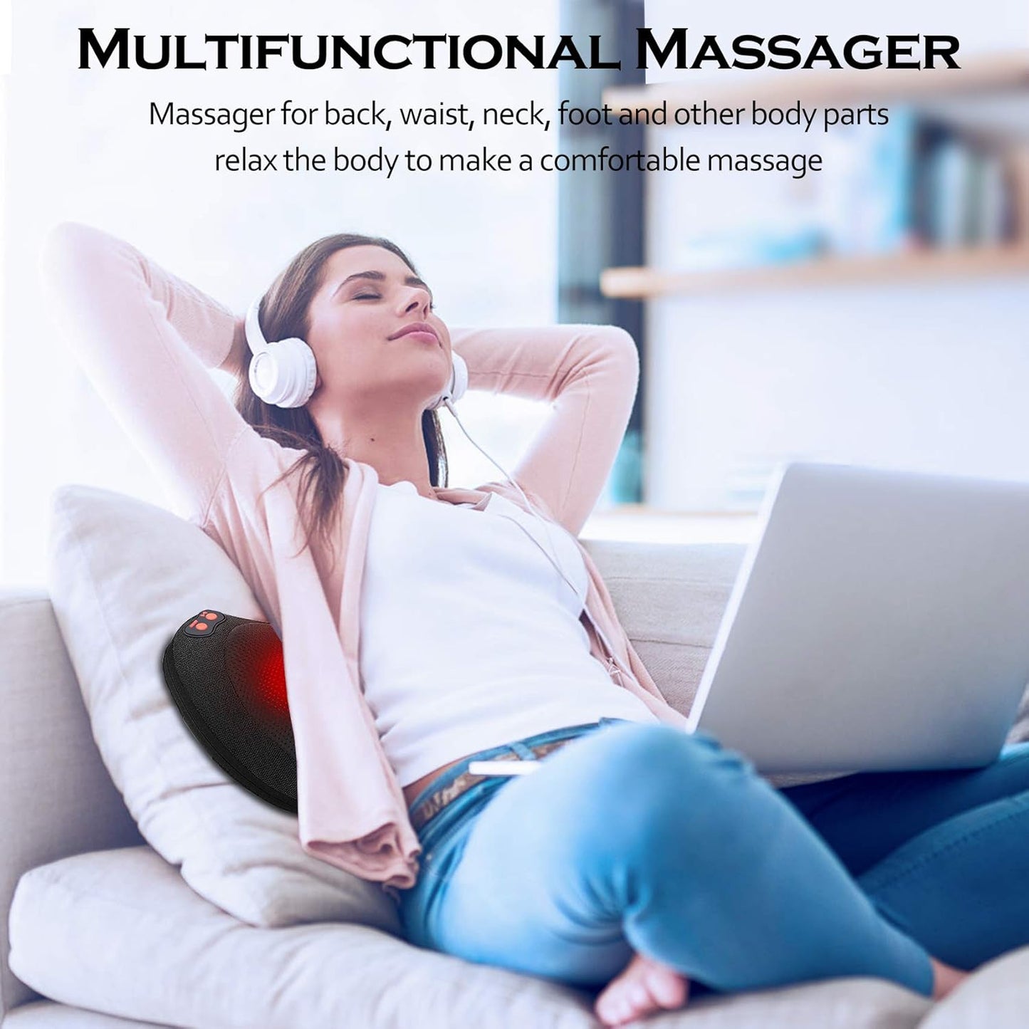 Massage Pillow for Back, Shoulders, Legs, Foot, Body Muscle Pain Relief